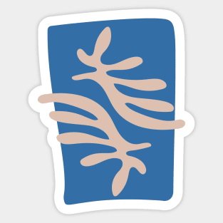 Coral Leaves Cutout Sticker